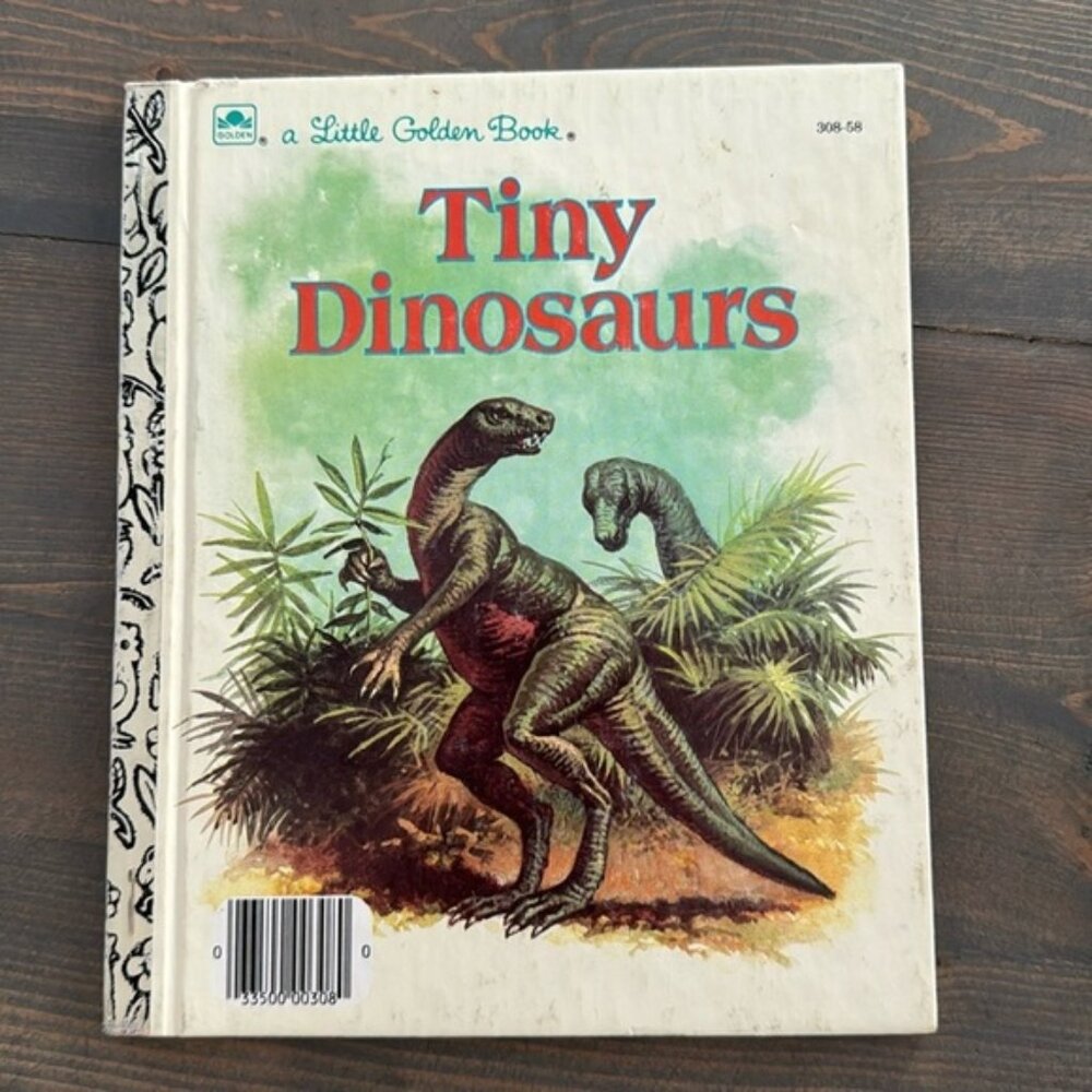 Vintage a Little Golden Book Tiny Dinosaurs